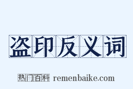盗印反义词是什么意思的图片